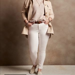 Banana Republic Curvy Mid-Rise White Skinny Jean